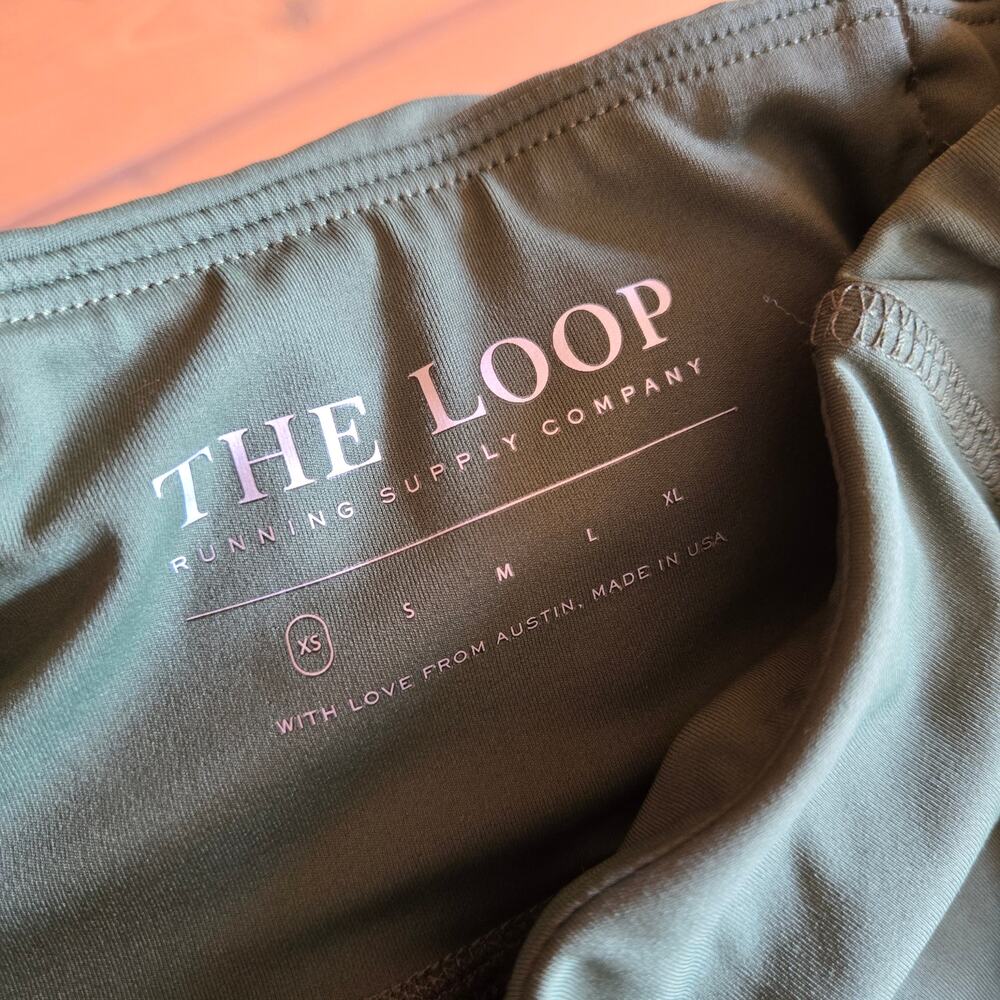 Loop Running Supply Company Icon Half Tight Shorts Greenbelt Green ATX XS Gym - Picture 3 of 4